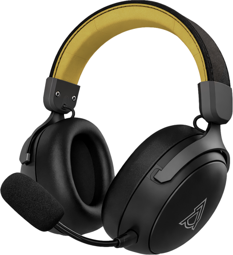 Бездротова ігрова гарнітура Ajazz AHM08 MAX Black Gray Yellow (AHM08-MAX-BGY)