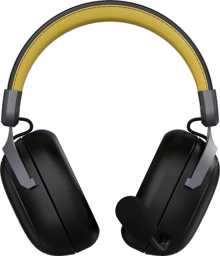 Бездротова ігрова гарнітура Ajazz AHM08 MAX Black Gray Yellow (AHM08-MAX-BGY)