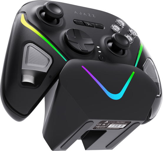 Бездротовий геймпад з док-станцією Ajazz GP100 Set Black (GP100S-B)
