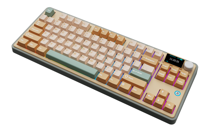 Бездротова механічна клавіатура Ajazz AK870 Jasmine Switch - Yellow (AK870-JS-YWG)