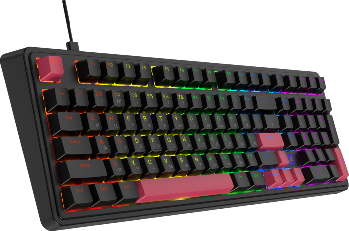 Дротова механічна клавіатура Ajazz AK980 Red switches Black Red (AK980-R-BR)
