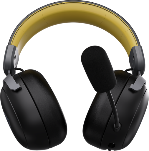 Бездротова ігрова гарнітура Ajazz AHM08 MAX Black Gray Yellow (AHM08-MAX-BGY)