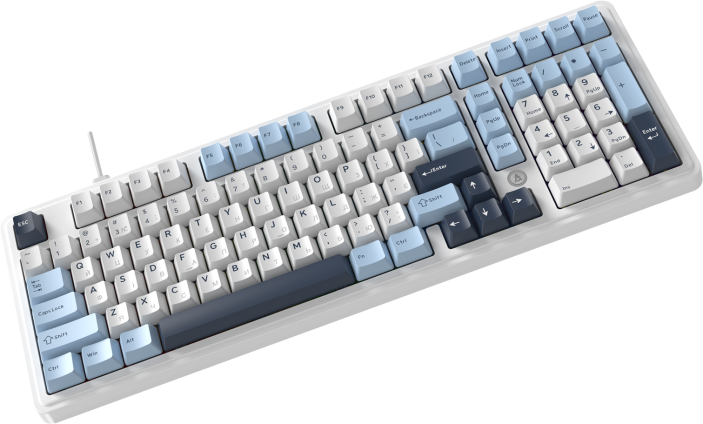 Дротова магнітна клавіатура Ajazz AK980 MAX Magnetic switches Blue White Dark Blue (AK980-MAX-M-BWD)