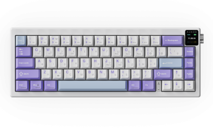 Бездротова механічна клавіатура Ajazz AK650 Flying Fish Switch - Purple (AK650-FF-PWB)