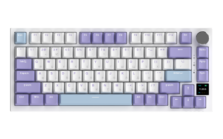 Бездротова механічна клавіатура Ajazz AK820 PRO 75% Flying Fish Switch White RGB (AK820PRO-FF-PWB)