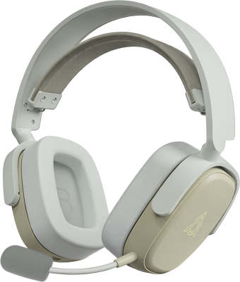 Бездротова ігрова гарнітура Ajazz AHM09 MAX Gray White (AHM09-MAX-GW)