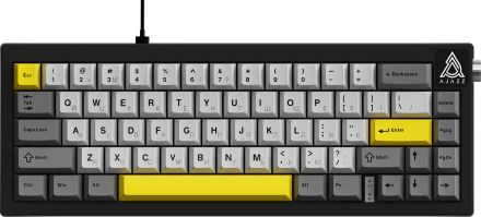 Дротова механічна клавіатура Ajazz AK650 Moon Yellow switches Gray White Yellow (AK650-MY-GWY)