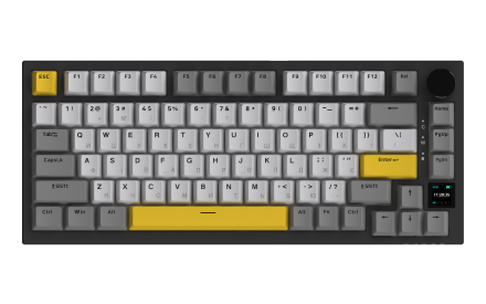 Бездротова механічна клавіатура Ajazz AK820 PRO 75% Flying Fish Switch Black RGB (AK820PRO-FF-BGY)