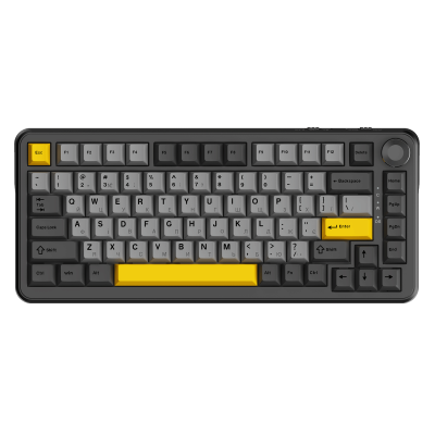 Ігрова дротова механічна клавіатура Ajazz AK820 MAX Magnetic switches-Black-Gray-Yellow-RGB