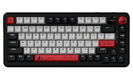 Бездротова механічна клавіатура Ajazz AK820 MAX Avocado Switch Black RGB (AK820MAX-AS-BG)