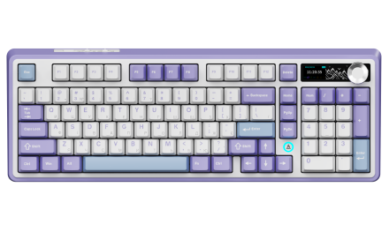 Бездротова механічна клавіатура Ajazz AK980 Clear Sky Switch - Purple (AK980-CS-PWB)