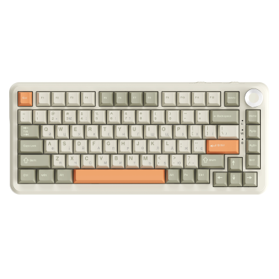 Бездротова механічна клавіатура Ajazz AK820 MAX Flying Fish Switch Retro Colour - 8000 mAh (AK820MAX