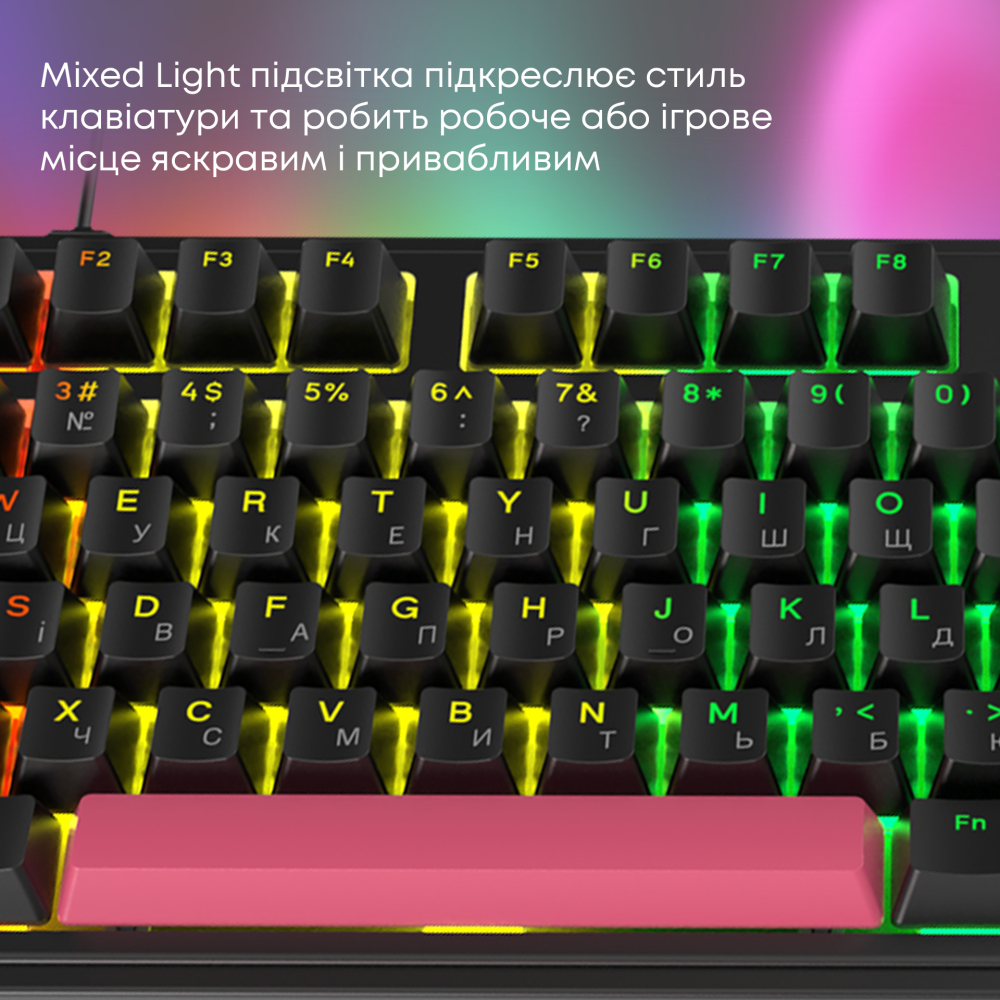 Дротова механічна клавіатура Ajazz AK980 Red switches Black Red (AK980-R-BR)